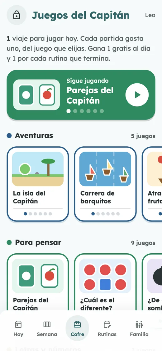 Juegos del Capitán: aventuras, juegos para pensar y más